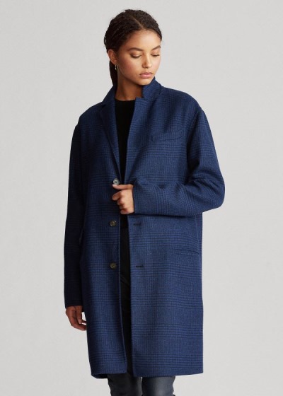 Women's Polo Ralph Lauren Plaid Wool-Blend Coat | 670581OEB